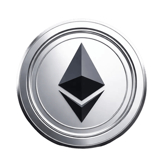 Élément visuel en flottement représentant le jeton Ethereum (ETH)