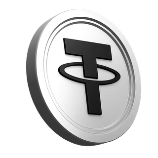 Section d'information de la plateforme présentant le graphique de la pièce Tether USDT